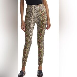 Comando Snake Faux Leather Leggings Full Length Small